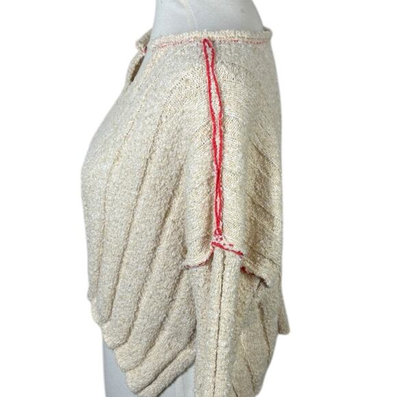 BDG Soft Knit Cream Casual Notch Neck Cropped Pullover Sweater Size S - Picture 3 of 6